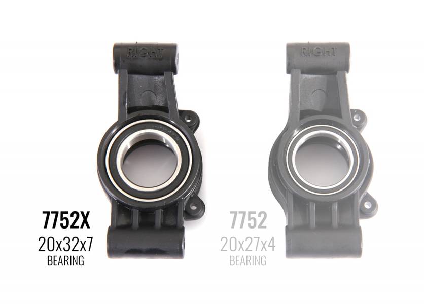 Traxxas 7752X Carriers Stub Axle Left & Right Large Bearings) (2