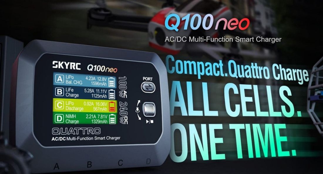 SkyRC Q100 Neo Quad 100/240W AC/DC XT60