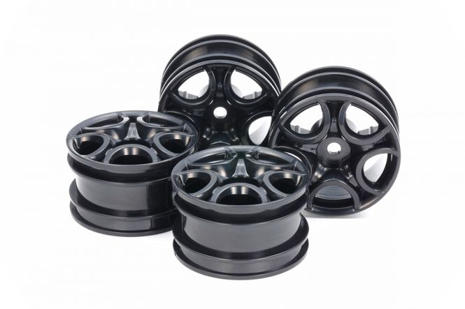 Hovedbilde TAMIYA 51659 C-SHAPED 10-SPOKE WHEEL BLACK 4PCS