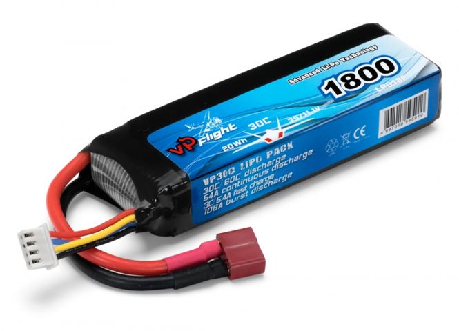 Hovedbilde Vapex Li-Po Battery 3S 11.1V 1800mAh 30C T-Connector