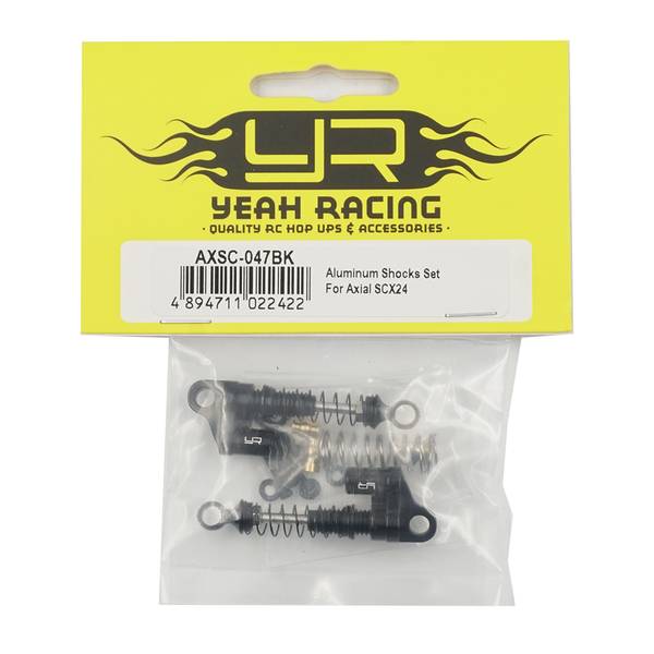 Yeah Racing AXSC-047BK - Aluminum Shock Pair For Axial SCX24 Bla