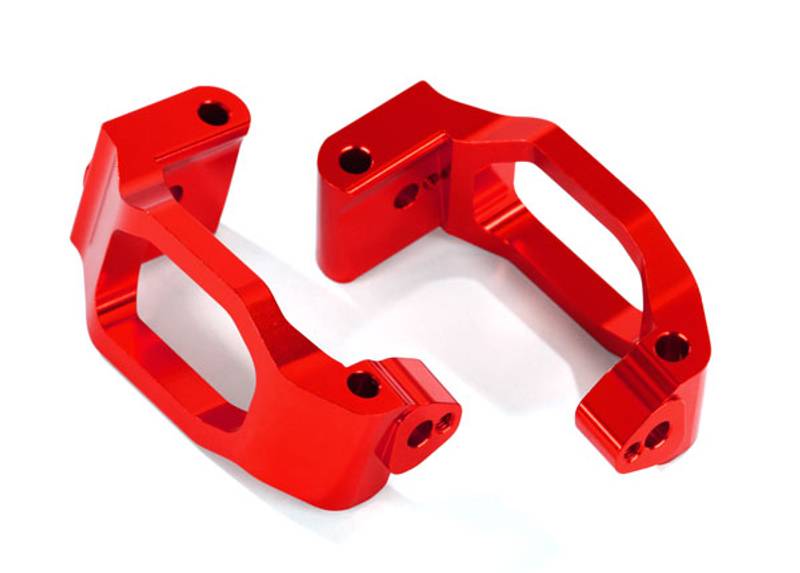 Traxxas 8932R Caster Blocks Alu Red (Pair) Maxx