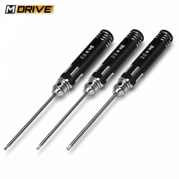 M-DRIVE Hex/Allen Wrench Tool Set - 2, 2.5 & 3mm - Ball Hex