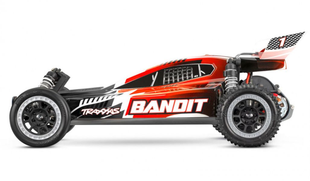 Traxxas Bandit 2WD 1/10 RTR TQ Red- With Battery/USB Charger