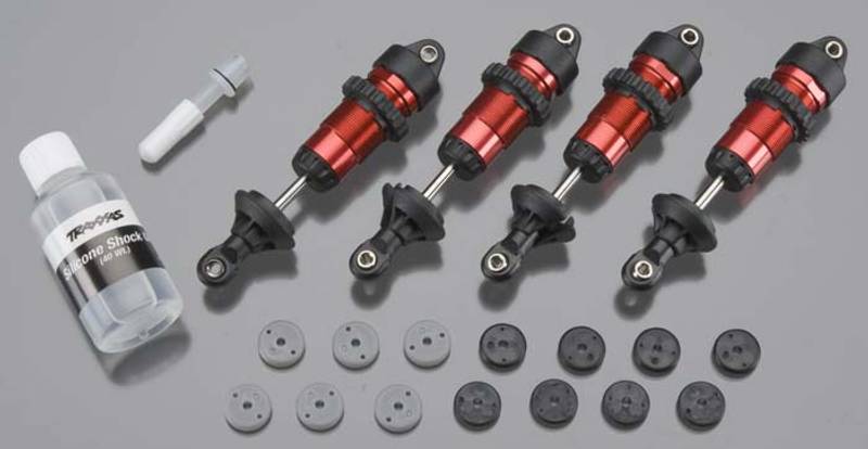 Traxxas 5460R Shocks GTR Aluminum Red-Anodized (4)