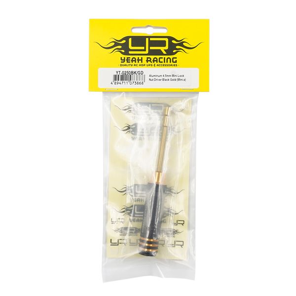 Yeah Racing YT-0250BK/GD Alu 4.5mm Lock Nut Driver Black Gold (Mini-z)
