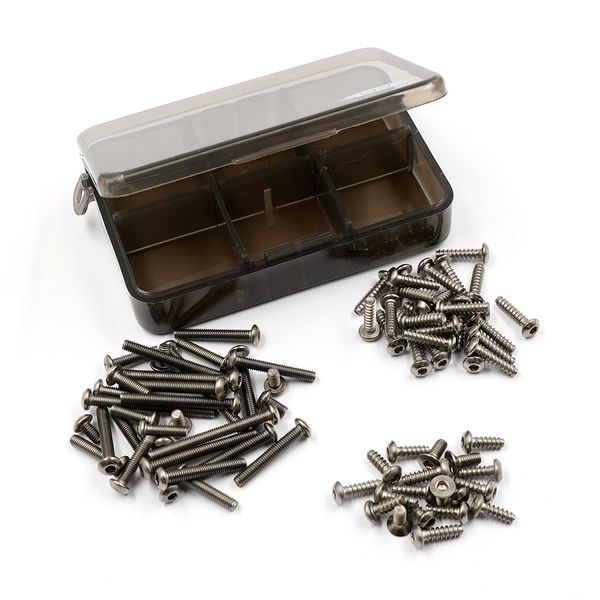 Yeah Racing Titanium Screw Assorted Set w/Box For Tamiya Super H