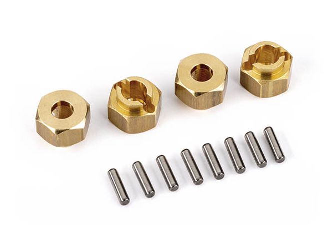 Hovedbilde Traxxas 9750X Wheel Hubs Hex 7mm Brass (4) TRX-4M