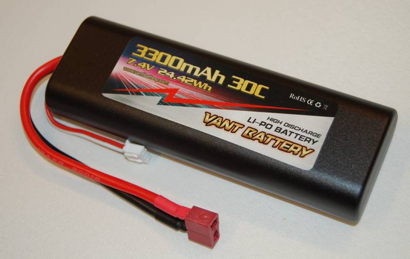 Vant HARD CASE: 7.4V 3300mAh 30C -Round Case Deans