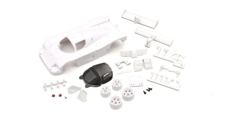 Kyosho MZN193 Bodyshell Sauber Mercedes C9 Mini-Z + 2WD Rims (White Body)