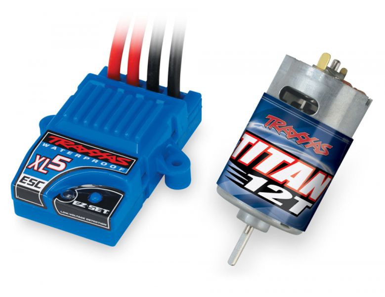 Traxxas 242548 Bandit 2WD 1/10 RTR TQ EHD Red Charger / Battery
