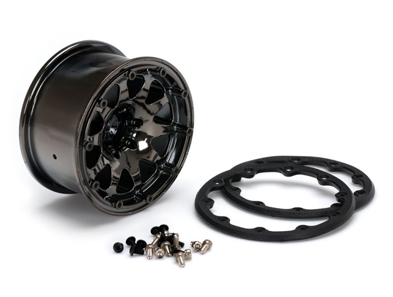 LouiseRC 3309SBCH MT-UPHILL 1/10 Black Chrome Beadlock (1/2) Sof