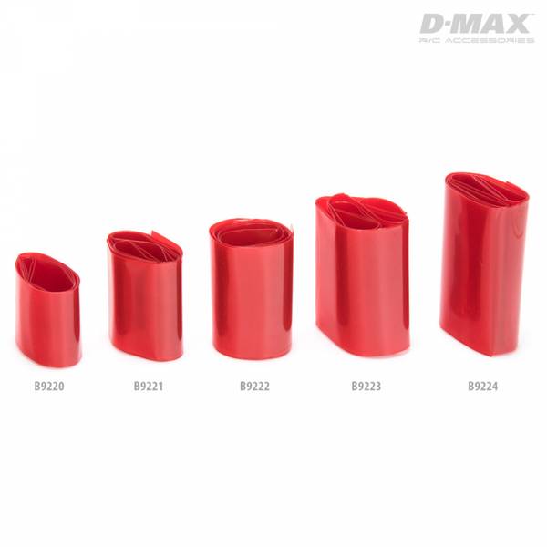 DynoMAX B9222 Heat Shrink Tube Red Transparent D41/W64mm x 1m