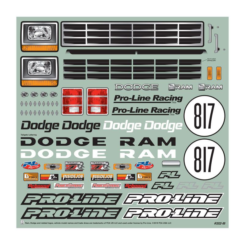 Pro-Line 353200 - 1984 Dodge Ram 1500 Race Truck Clear Body for 