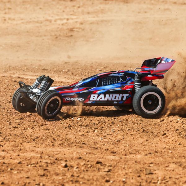 Traxxas 242548 Bandit 2WD 1/10 RTR TQ EHD Red Charger / Battery