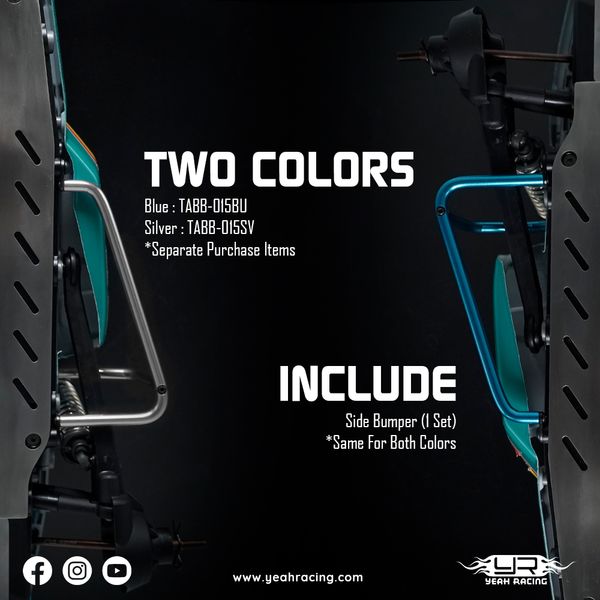Yeah Racing TABB-015BU Alu Side Bumper For Tamiya BBX (BB-01)